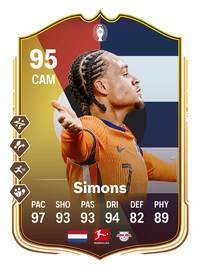 Xavi Simons UEFA EURO Make Your Mark 95 Overall Rating