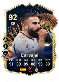 Carvajal Team of the Season 92 Overall Rating