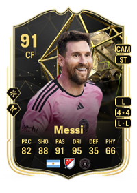 Lionel Messi Team of the Week 91 Overall Rating