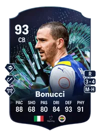 Leonardo Bonucci TEAM OF THE SEASON MOMENTS 93 Overall Rating