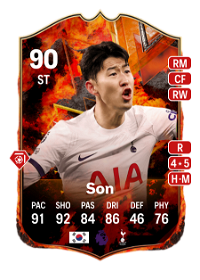 Heung Min Son FC Versus Fire 90 Overall Rating