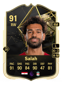Mohamed Salah Team of the Week 91 Overall Rating
