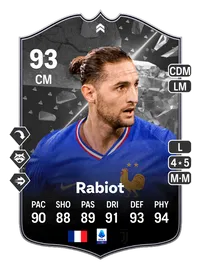 Adrien Rabiot SHOWDOWN 93 Overall Rating