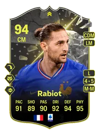 Adrien Rabiot Showdown Plus 94 Overall Rating