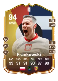 Przemysław Frankowski UEFA EURO Make Your Mark Plus 94 Overall Rating