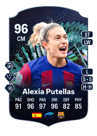 Alexia Putellas TEAM OF THE SEASON MOMENTS 96 Overall Rating
