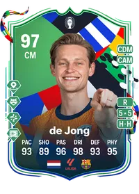 Frenkie de Jong UEFA EURO Path to Glory 97 Overall Rating