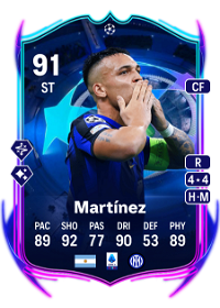 Lautaro Martínez UCL Road to the Final 91 Overall Rating