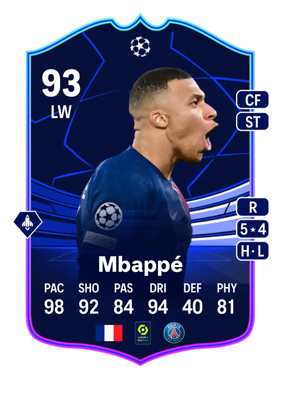 Kylian Mbappé UEFA CHAMPIONS LEAGUE TEAM OF THE TOURNAMENT EA FC 24 ...