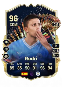 Rodri Team of the Season 96 Overall Rating