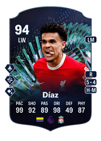 Luis Díaz TOTS Moments 94 Overall Rating