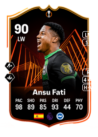 Ansu Fati UEL Road to the Final 90 Overall Rating