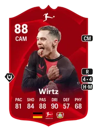 Florian Wirtz POTM Bundesliga 88 Overall Rating