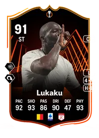 Romelu Lukaku UEL Road to the Final 91 Overall Rating