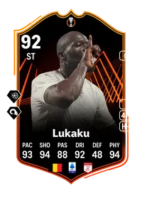 Romelu Lukaku UEL Road to the Final 92 Overall Rating