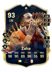 Wilfried Zaha TOTS Live 93 Overall Rating