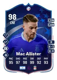 Alexis Mac Allister Copa América Make Your Mark Plus 98 Overall Rating