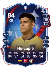 Piero Hincapié Copa América Path to Glory 94 Overall Rating