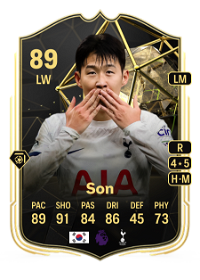 Heung Min Son Team of the Week 89 Overall Rating