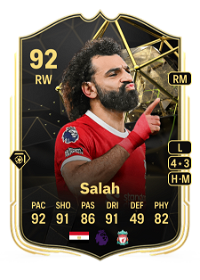 Mohamed Salah Team of the Week 92 Overall Rating