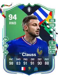 Jonathan Clauss UEFA EURO Path to Glory 94 Overall Rating