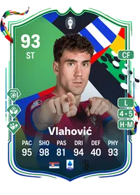 Dušan Vlahović UEFA EURO Path to Glory 93 Overall Rating