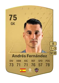 Andrés Fernández Common 75 Overall Rating