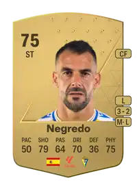 Negredo Common 75 Overall Rating