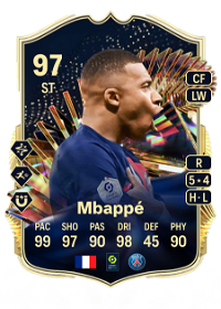 Kylian Mbappé Team of the Season 97 Overall Rating