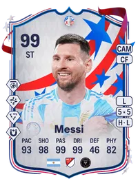 Lionel Messi Copa América Team of the Tournament 99 Overall Rating