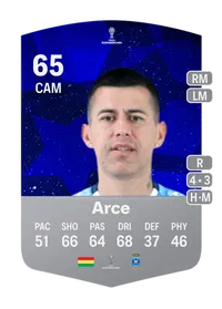 Juan Carlos Arce CONMEBOL Sudamericana 65 Overall Rating