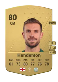 Jordan Henderson Common 80 Overall Rating