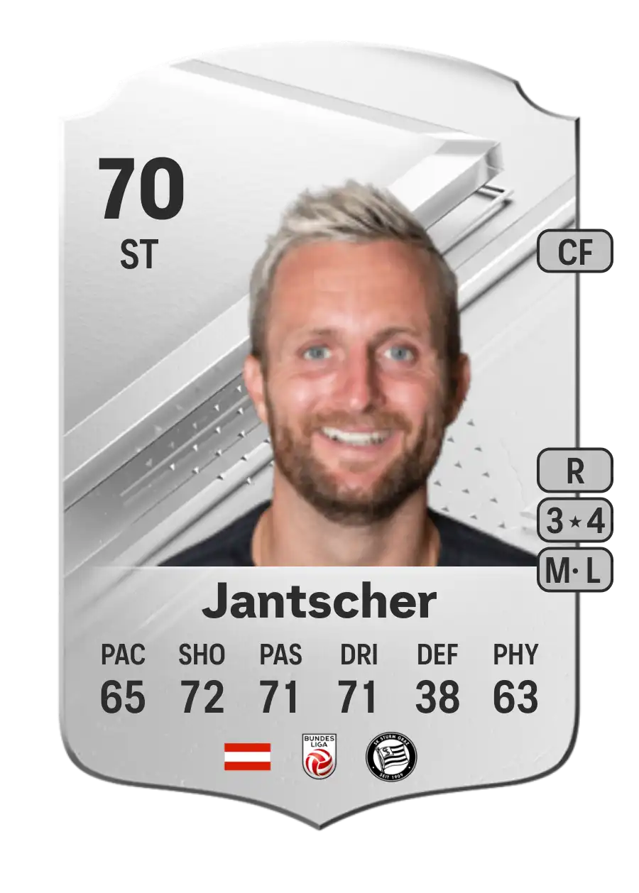Jakob Jantscher Rare 70 Overall Rating