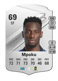 Paul-José Mpoku Rare 69 Overall Rating