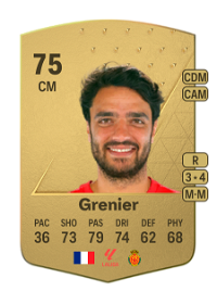 Clément Grenier Common 75 Overall Rating