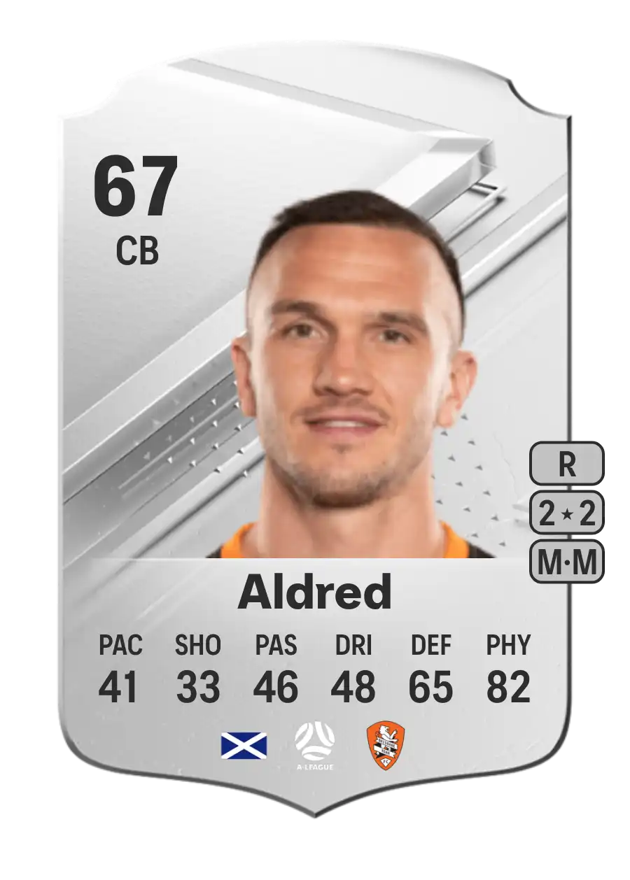 Tom Aldred Rare 67 Overall Rating