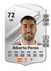 Alberto Perea Rare 72 Overall Rating