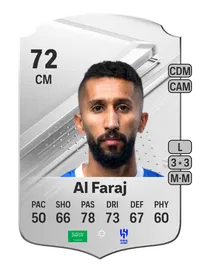 Salman Al Faraj Rare 72 Overall Rating