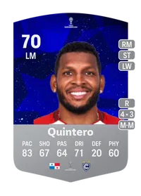 Alberto Quintero CONMEBOL Sudamericana 70 Overall Rating