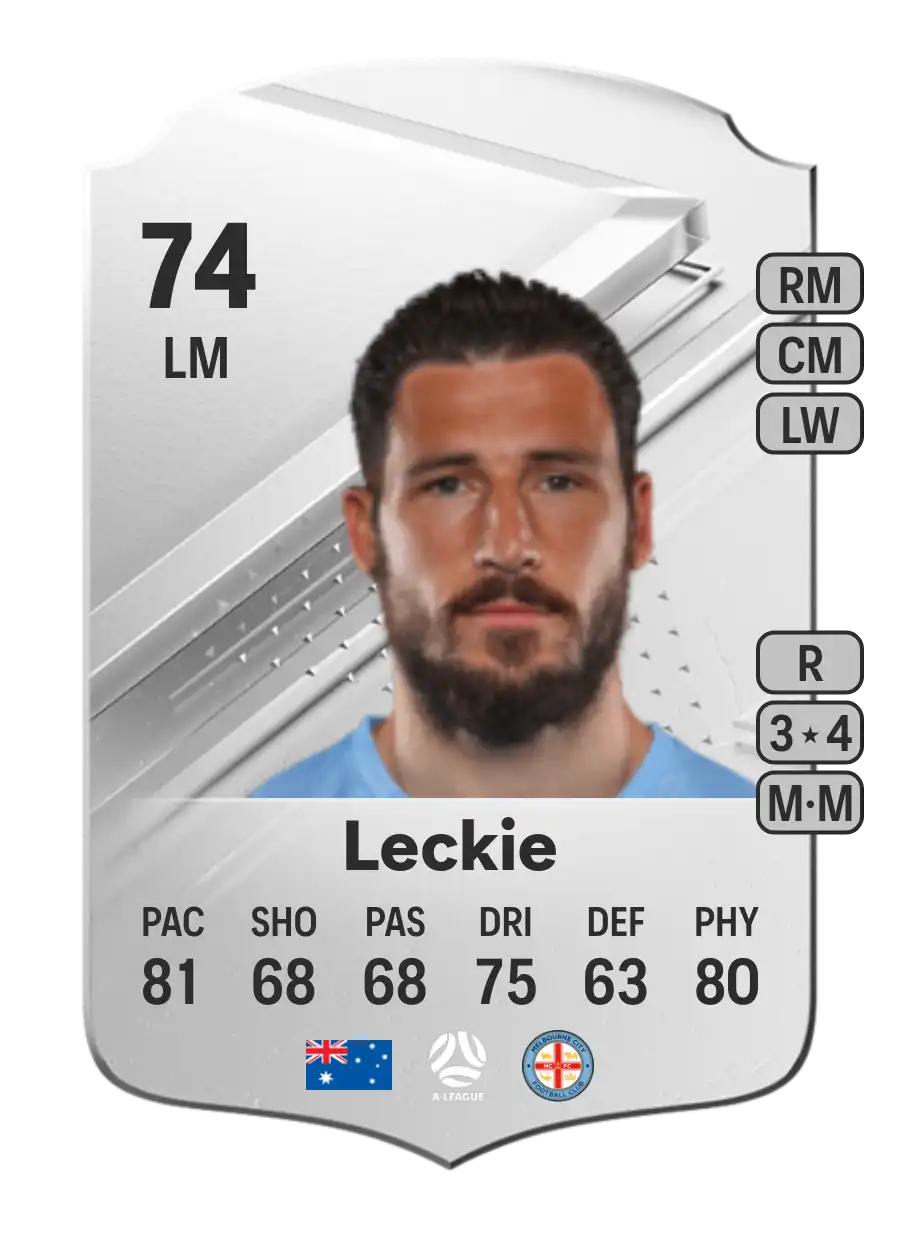 Mathew Leckie Rare 74 Overall Rating