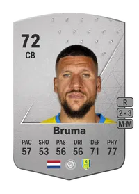 Jeffrey Bruma Common 72 Overall Rating