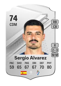 Sergio Álvarez Rare 74 Overall Rating