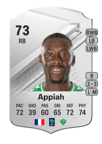 Dennis Appiah Rare 73 Overall Rating