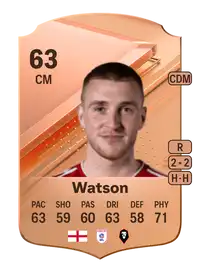 Ryan Watson Rare 63 Overall Rating