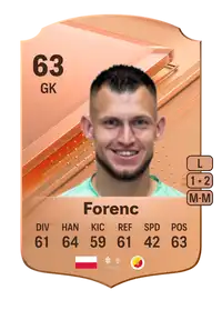 Konrad Forenc Rare 63 Overall Rating