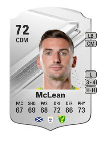 Kenny McLean Rare 72 Overall Rating