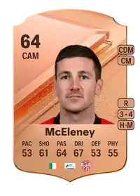 Patrick McEleney Rare 64 Overall Rating