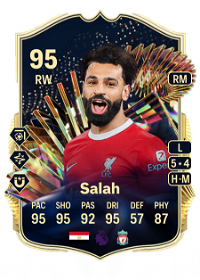 Mohamed Salah Team of the Season 95 Overall Rating