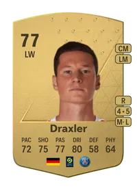 Julian Draxler Common 77 Overall Rating