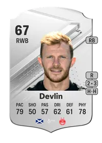 Nicky Devlin Rare 67 Overall Rating